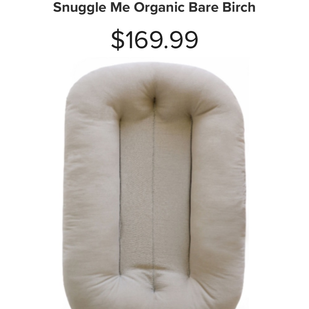 Snuggle me lounger, two covers included beige and blush